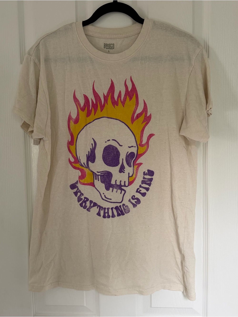 Brisco "Everything Is Fine" Graphic Tee Size Large